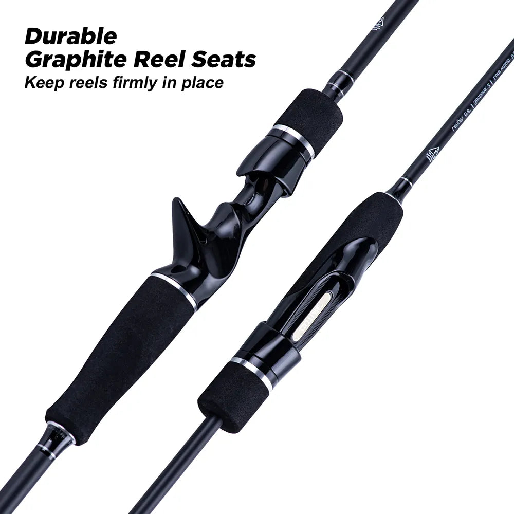 Goture Wavier UL Power Spinning Casting Solid Fishing Rod Carbon Fiber 2 Pieces 1.65m-2.59m for Trout Fishing