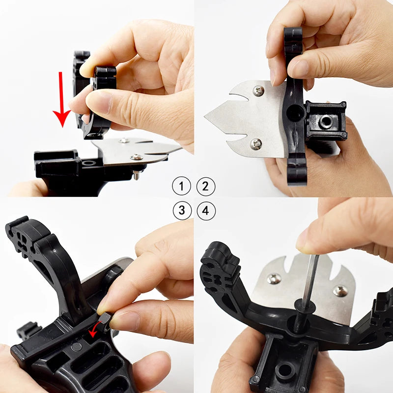 New Fishing Set Slingshot Hunting Catapult Suit Outdoor Shooting Fishing Reel + Darts Protective Gloves Flashlight Tools