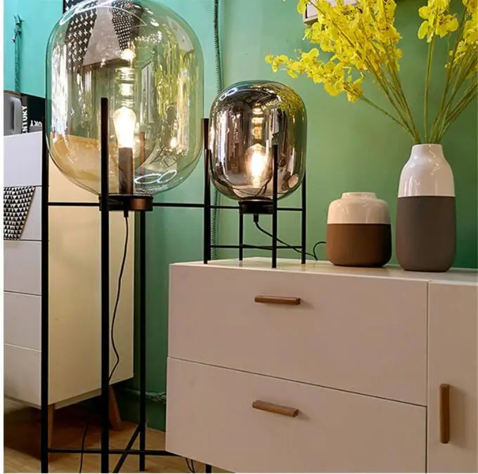 Modern home deco lighting Nordic floor lights LED living room standing fixtures Glass illumination bedroom floor lamps
