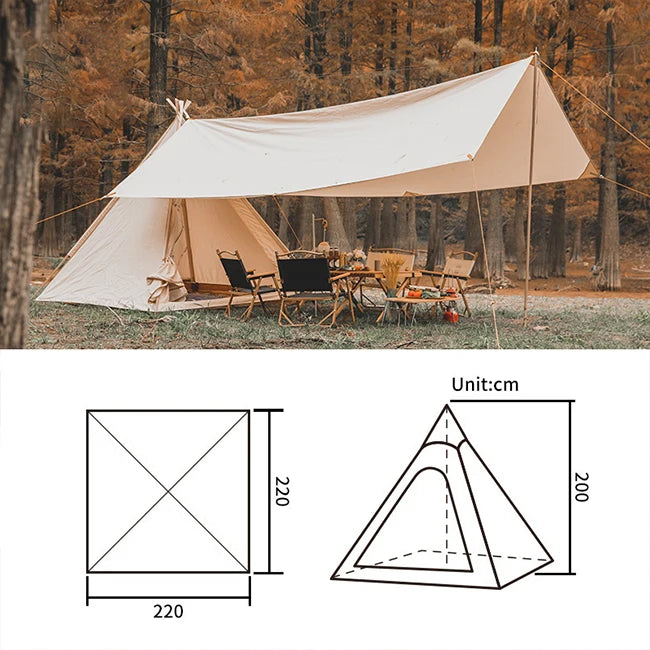 India Bell Tent- 100% Cotton Canvas, Indian Glamping tents waterproof, mold resistant Outdoor Leak-Proof Guaranteed