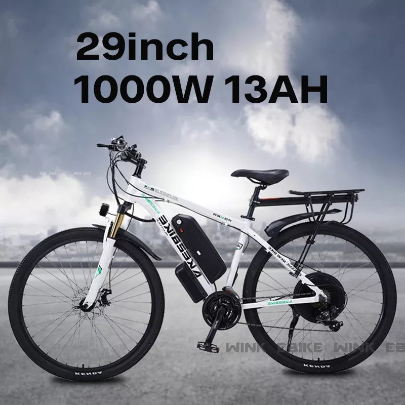 29inch E-bike Men 48V 13Ah 1000W Mountain Electric Bicycle Lightweight Lithium Battery Electric Bike Ebike for Adult