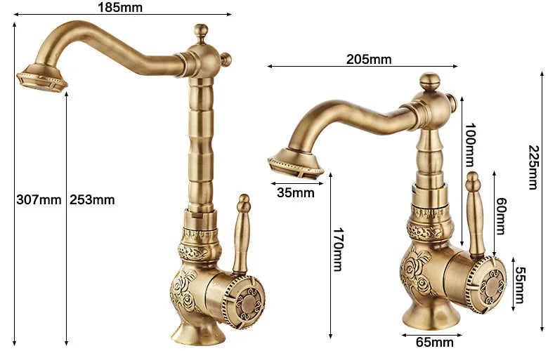 Antique Brass Carved Towel Paper Holder Bathroom Rack Accessories Retro Faucet Hardware Set