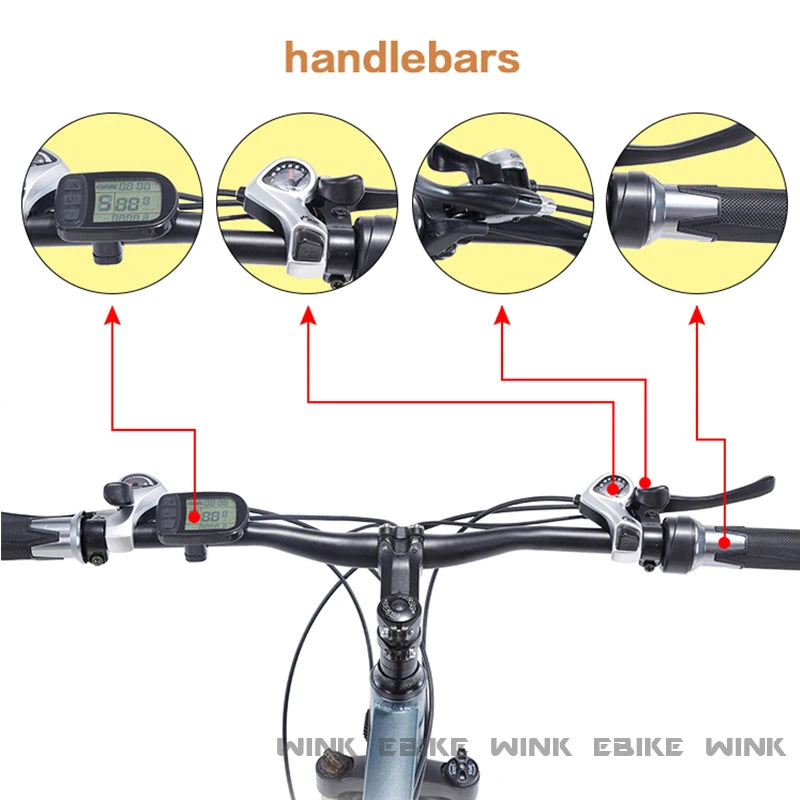 29inch E-bike Men 48V 13Ah 1000W Mountain Electric Bicycle Lightweight Lithium Battery Electric Bike Ebike for Adult