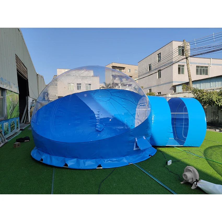 Funworld Portable Foldable Outdoor Camping Resort Hotel Prefab House Pop Up Winter Luxurious Inflatable Lodge Dome Bubble Tent
