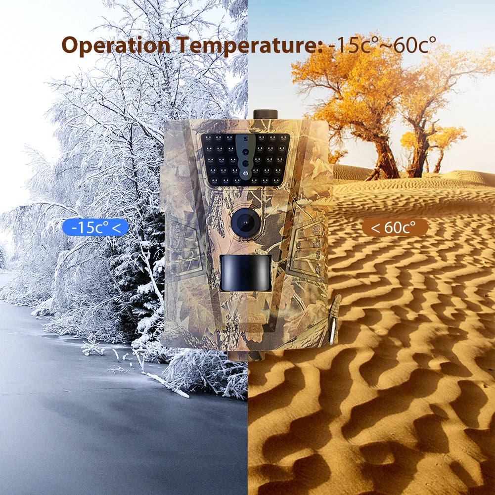 12MP 1080P Trail Hunting Camera Wildcamera Wild Surveillance Night Vision Wildlife Scouting Cameras Photo Traps Track HT001B