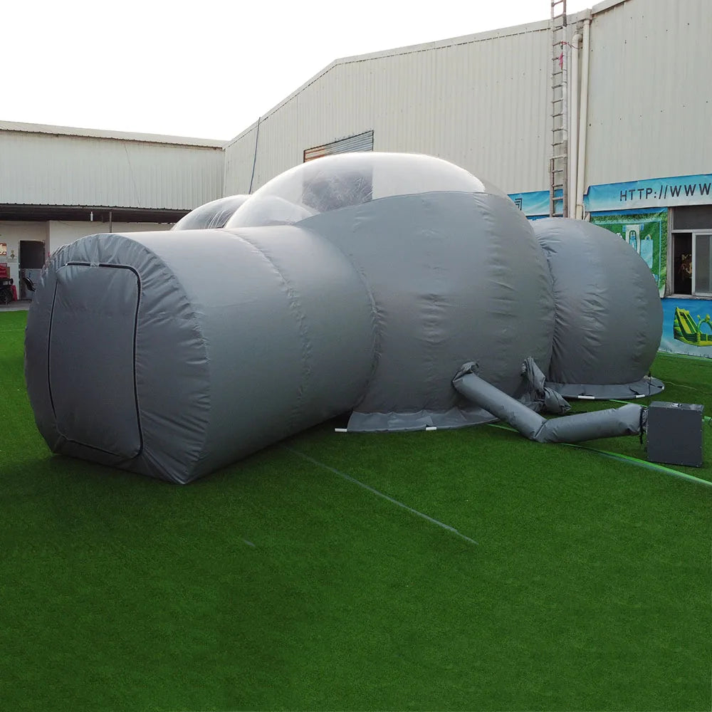 Funworld Portable Foldable Outdoor Camping Resort Hotel Prefab House Pop Up Winter Luxurious Inflatable Lodge Dome Bubble Tent
