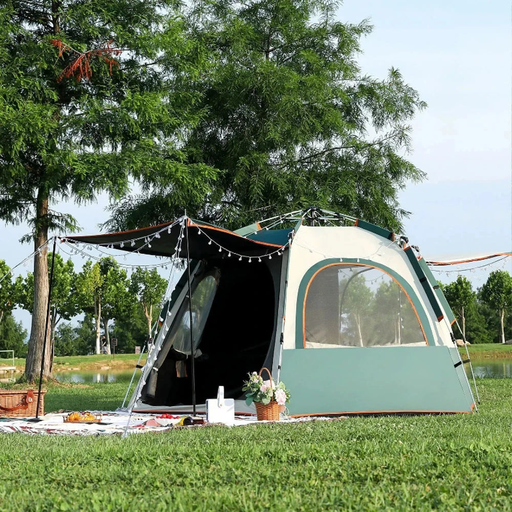 3-4 persons luxury family extra large Folding Automatic Waterproof outdoor camping tent