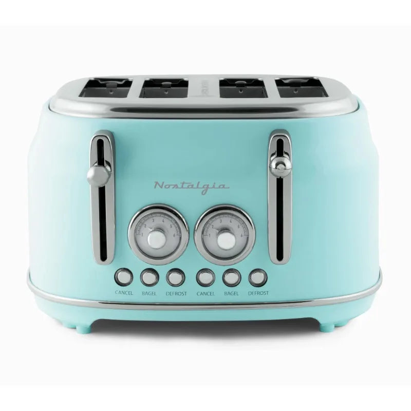 Classic Retro 4-Slice Toaster, Aqua breakfast bread machine bread maker machine