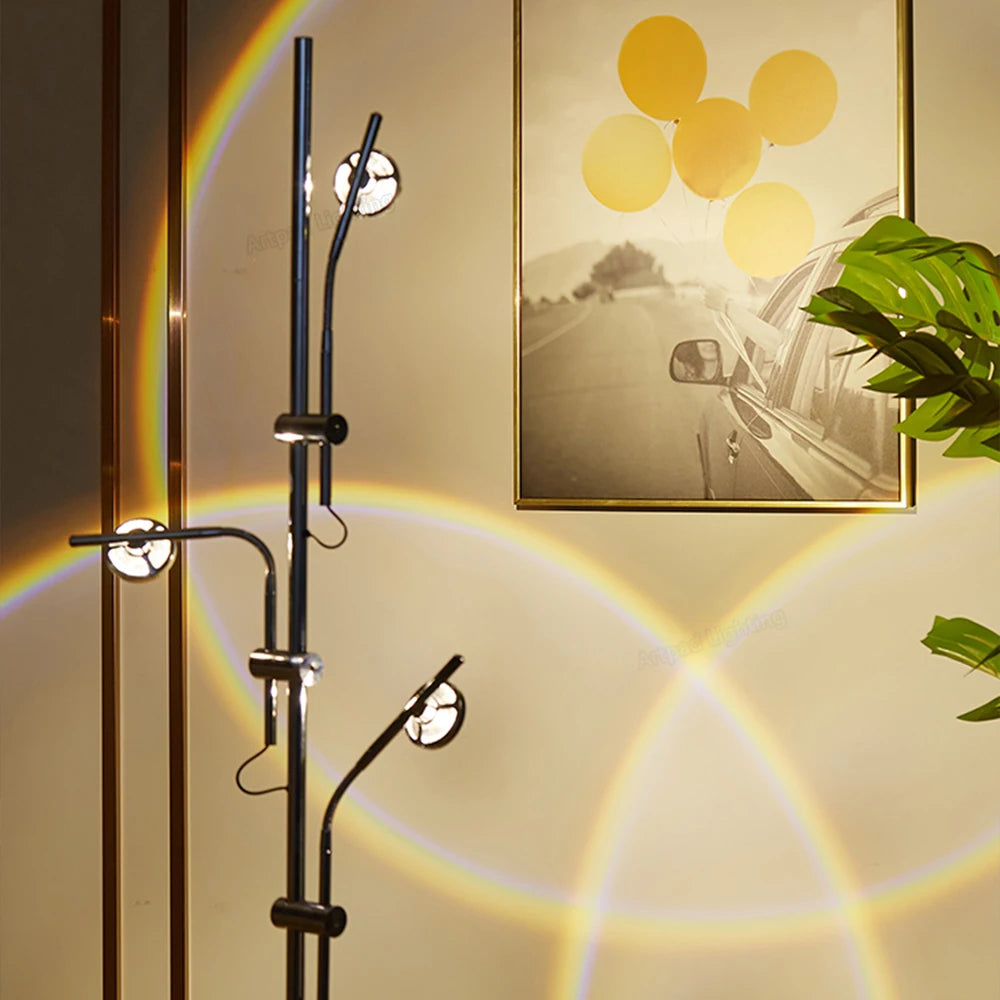 Contemporary Floor Lamp Creative Italy Design Rainbow Modern Led Floor Light 10W Living Room Stand Light Bedroom Desk Lamp