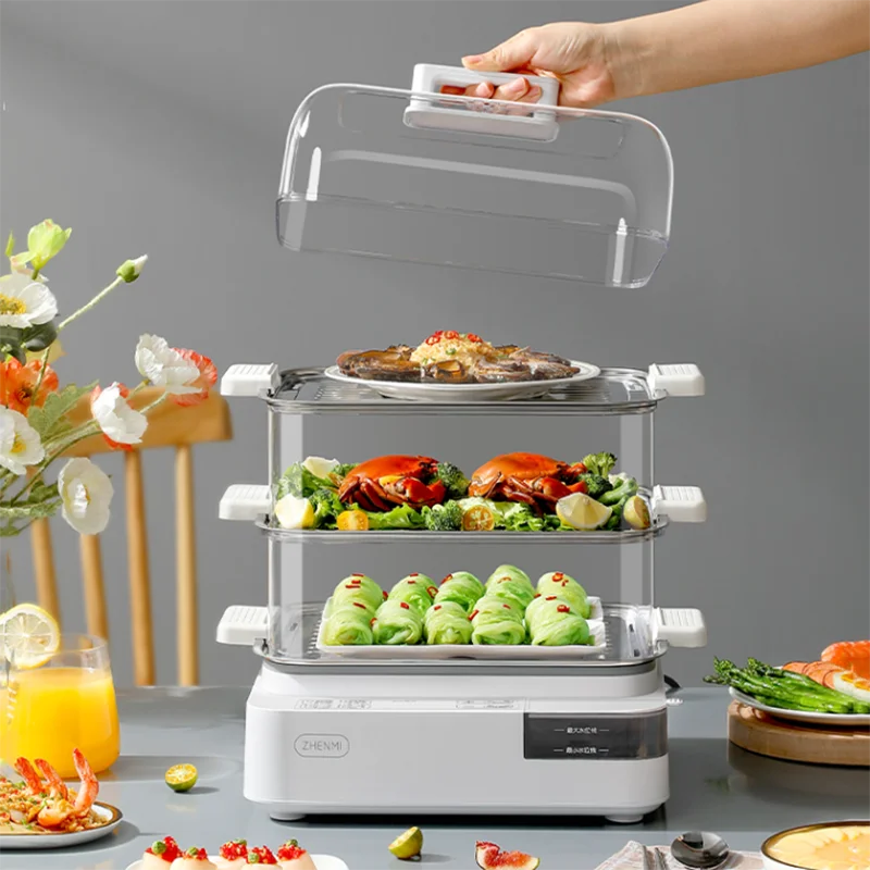 3 Layers Electric Food Steamers Multifunction 20L Cooking Steamer Home Steaming and Stewing Integrated Pot Breakfast Machine