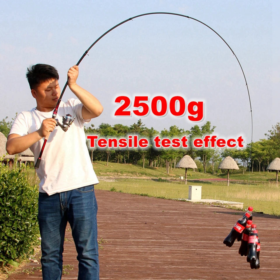 High Quality Carbon Spinning Casting Rod Travel lure Trout telescopic fishing rod Lure Weight 5-35g carp wooden handle pole
