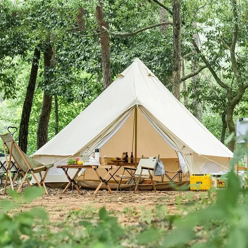 Luxury Dome Tent Resorts 3M 5M 6M Canvas Bell Glamping Tent