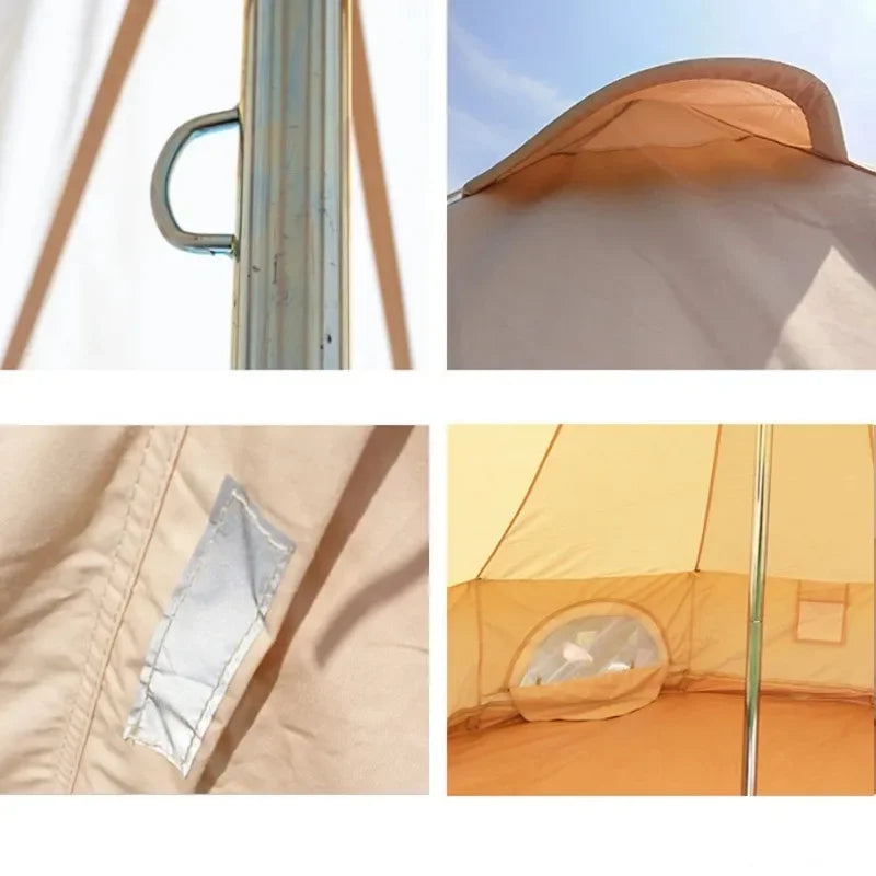 Luxury Dome Tent Resorts 3M 5M 6M Canvas Bell Glamping Tent