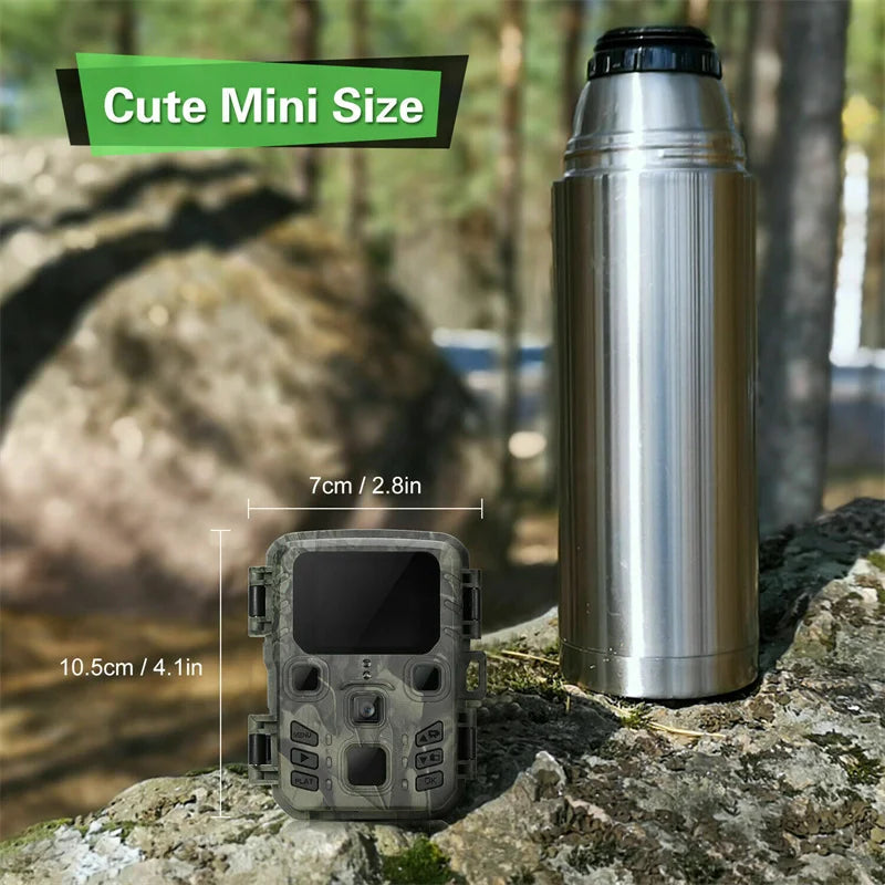 2-Pack Outdoor Mini Hunting Camera 20MP 1080P Wild Trail Infrared Night Vision Outdoor Motion Activated Scouting Photo Trap