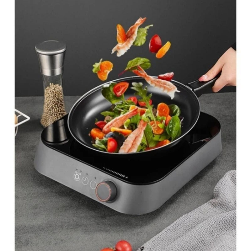 20/25/30cm Frying Pan Cooking Pot Non Stick with Heat Resistant Riveted Handle Large Egg Frying Pan for Gas & Induction Hob