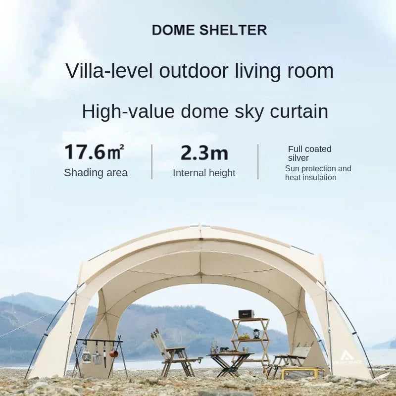 New 5-8 People Round Dome Tent Large Outdoor Luxury Camping Tent Family Travel Picnic Park Shade Fishing Tent