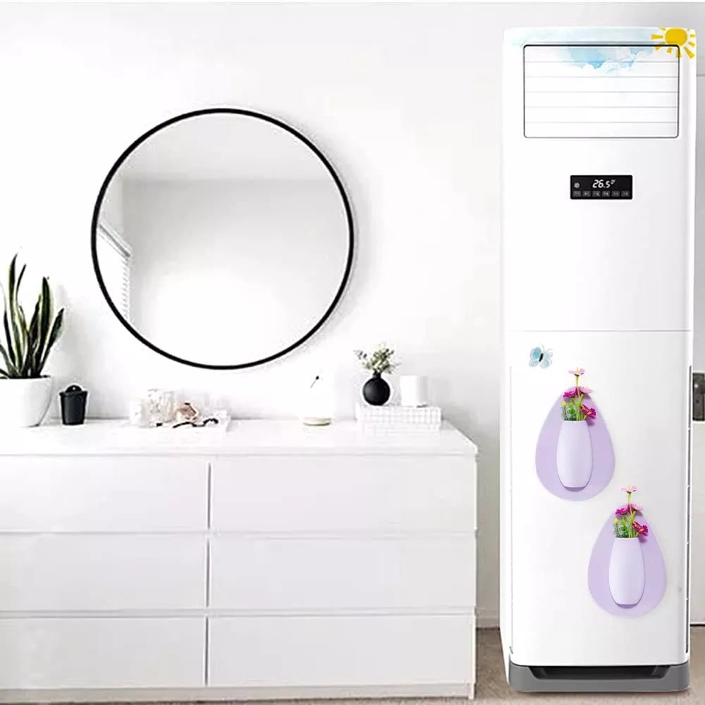 Silicone Flower Vase Self Adhesion Hydroponics Planter Sticker Wall for Glass, Wall, Window, Party,Wedding,Festival,Home