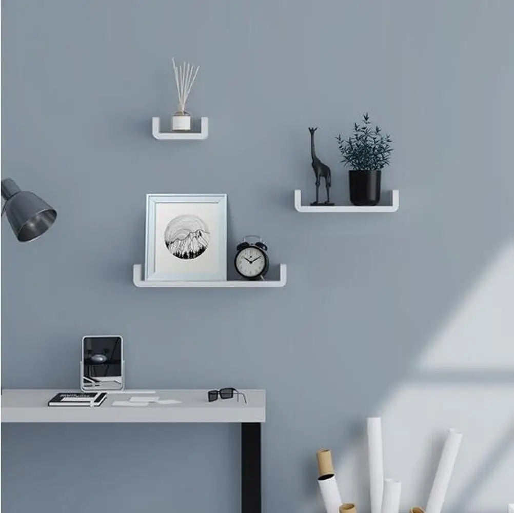 New Wall-Mounted Bathroom Storage Rack Shelf White Make Up Organizer Large Capacity for Kitchen Household Accessories