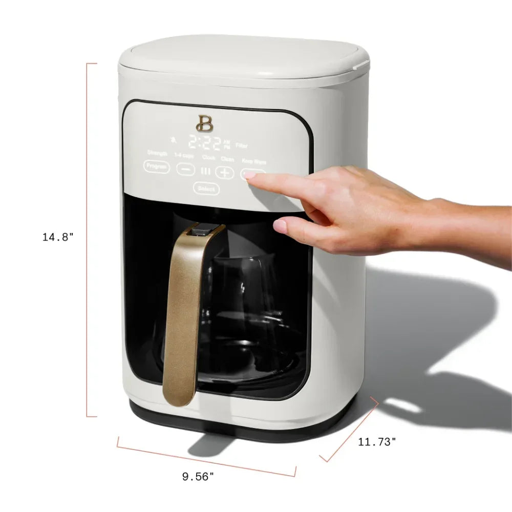 14 Cup Programmable Coffee Maker, White Icing Espresso Maker