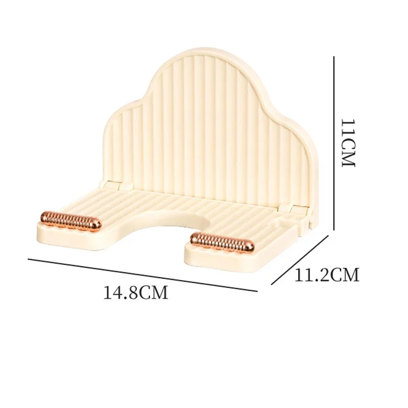 Hair Dryer Holder Wall Mounted Organizer Bathroom Punch-free Stand Foldable Hair Dryer Storage Holder Rack Bathroom Organizer