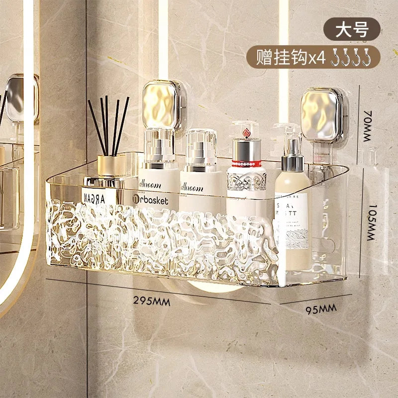 Light Luxury Shampoo Holder Bathroom Shelf Glacial Streak Shower Caddy Storage Rack for Bathroom Storage Shelfs