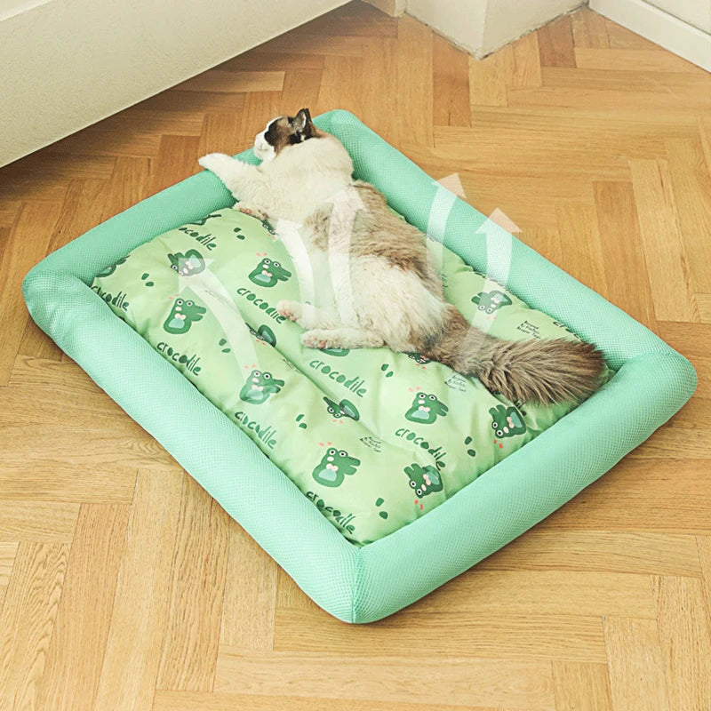 MADDEN Summer Cooling Pet Cat Bed Cushion Ice Pad Dog Sleeping Square Mat for Puppy Dogs Cats Pet Kennel Top Quality Cool Cold