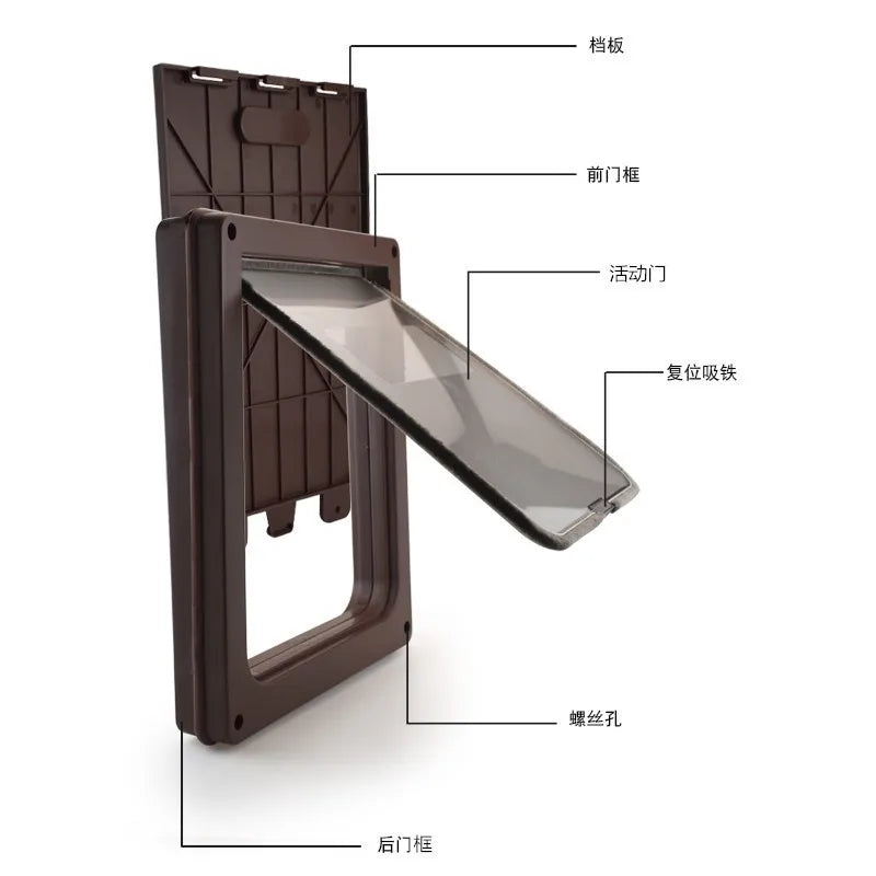 Dog door Security Wooden Glass Plastic steel Anti-theft Special for pet dogs