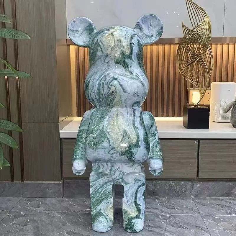28CM Cartoon Bear Statues Figurines Korean Home Decor Modern Living Room Decoration Nordic Shelf Statue Ornaments Sculpture