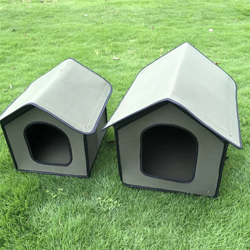 Waterproof Cat House Removable Dog Cage Foldable Dog Bed Outdoor Enclosed Warm Dog Kennel House for Dogs Cats Pet Supplies