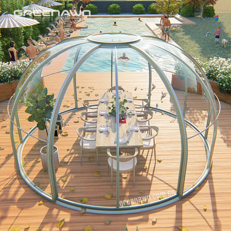 Hot Selling Wind Resistance Pc Polycarbonate Planetarium Dome /Tent Modular Domes Tent Home For Resorts/ Camping Geodesic Dome