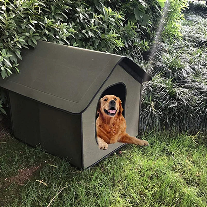 Waterproof Cat House Removable Dog Cage Foldable Dog Bed Outdoor Enclosed Warm Dog Kennel House for Dogs Cats Pet Supplies