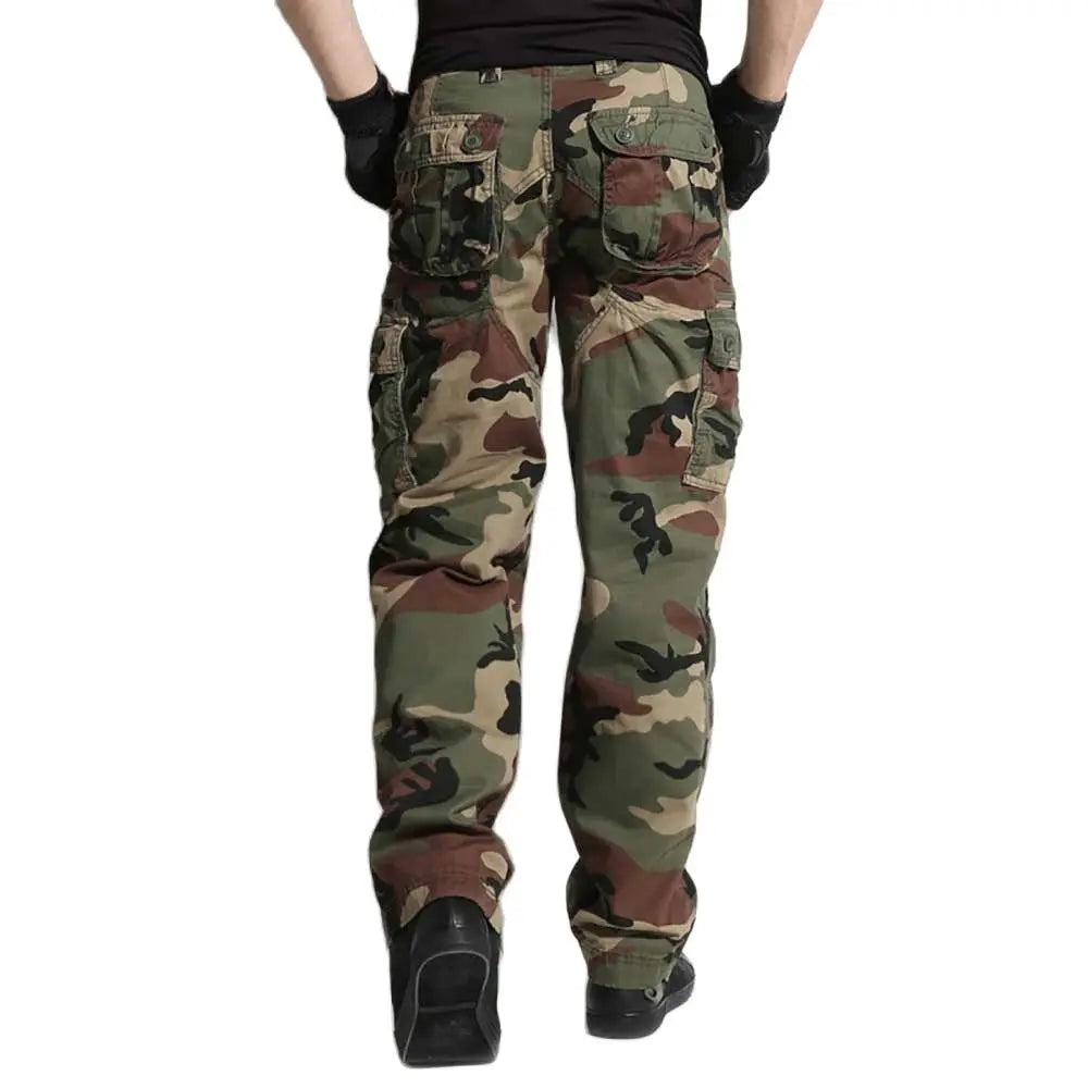 Military Army Cargo Pants Man Pockets Pants Loose Baggy Camouflage Plus Size Trousers Men Clothing