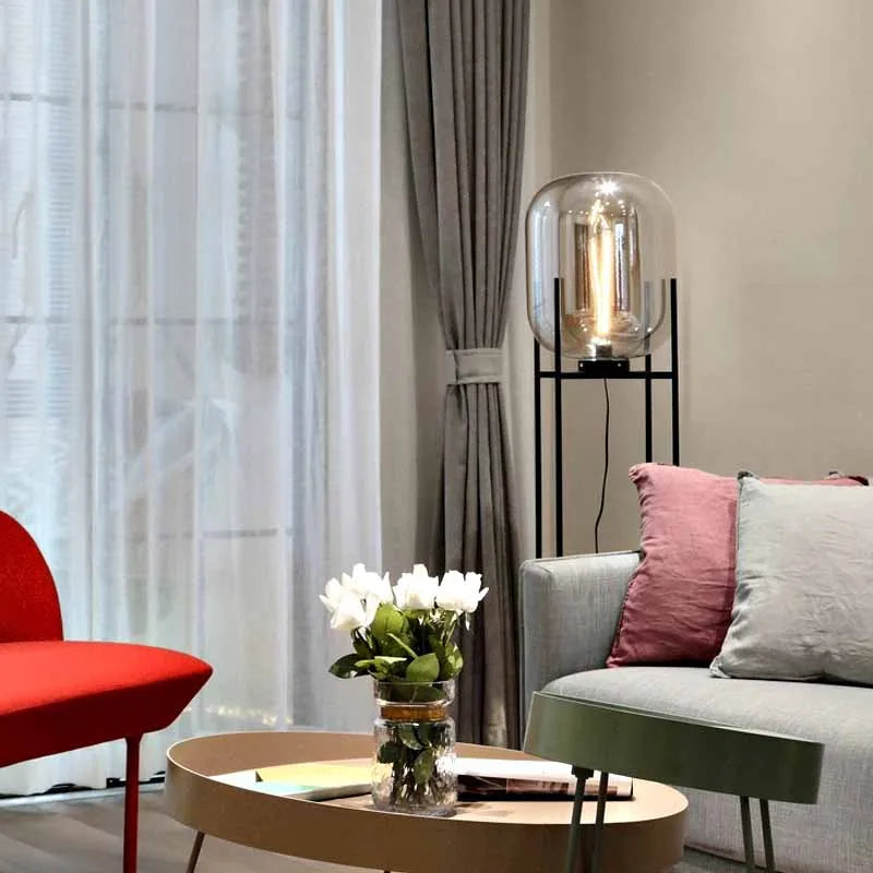 Nordic Retro floor lights living room standing lighting home decor fixtures Iron Glass illumination bedroom floor lamps