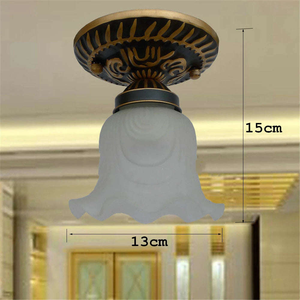 Loft Style Glass Shade Vintage Celing Lamp Fixture 1 Lights for Kitchen Island Dining Room or Living Room Ceiling Lights