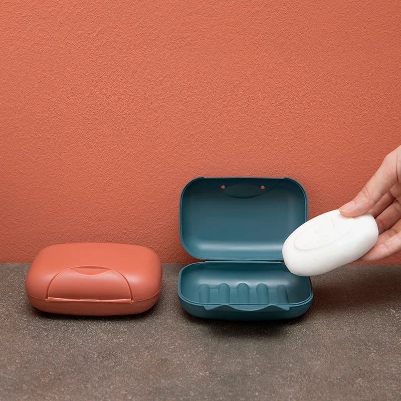 Travel Soap Box Four Colors Waterproof Leak Proof Stylish Compact Easy To Carry Bathroom Storage Sealed Box Portable Soap Dish