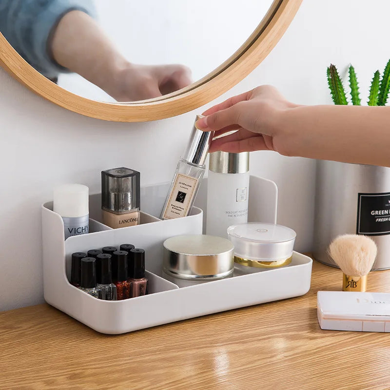 Makeup Organizer Bathroom Storage Box Cosmetic Organiser Office Desktop Make Up Jewelry Storage Box Sundries Container