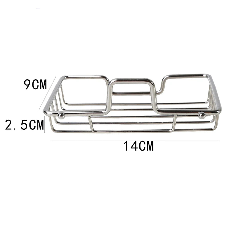 Stainless Steel Bathroom Corner Shower Shelf Wrought Iron Shampoo Storage Rack Holder with Suction Cup Bathroom Accessories