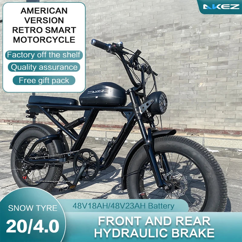 20 Inch 750W/1500W 18/23AH Electric Bike 45km/h E-bike Variable Speed Snow Assisted Electric Bicycle