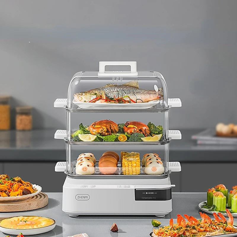 3 Layers Electric Food Steamers Multifunction 20L Cooking Steamer Home Steaming and Stewing Integrated Pot Breakfast Machine