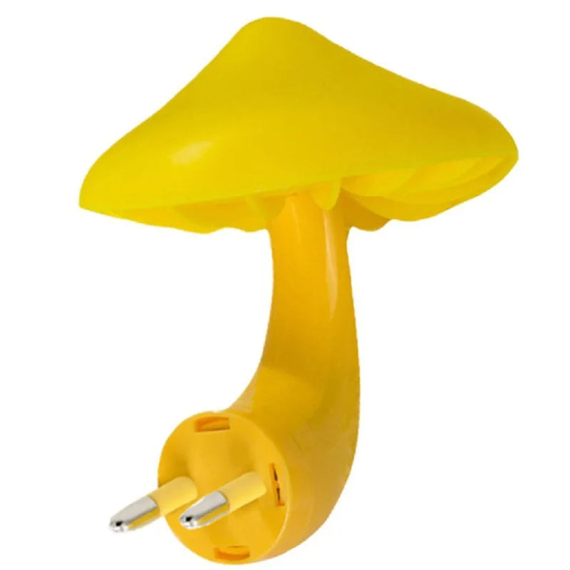LED Night Lights Mushroom Shape Automatic Sensor Toilet Bedroom Decor Wall Lamps Light-control Sensor Bedroom Light