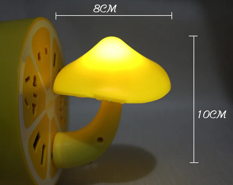 LED Night Lights Mushroom Shape Automatic Sensor Toilet Bedroom Decor Wall Lamps Light-control Sensor Bedroom Light