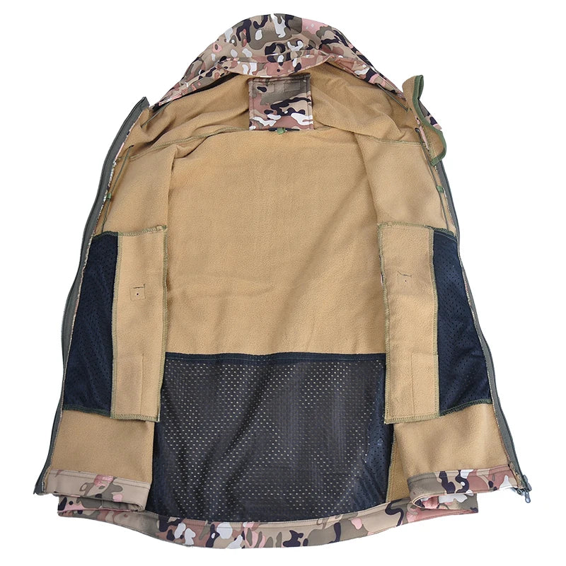 Tactical Jackets Soft Shell Hunting Jackets Army Waterproof Camo Uniforme Clothes Safari Windbreaker Men Clothing Military Pants