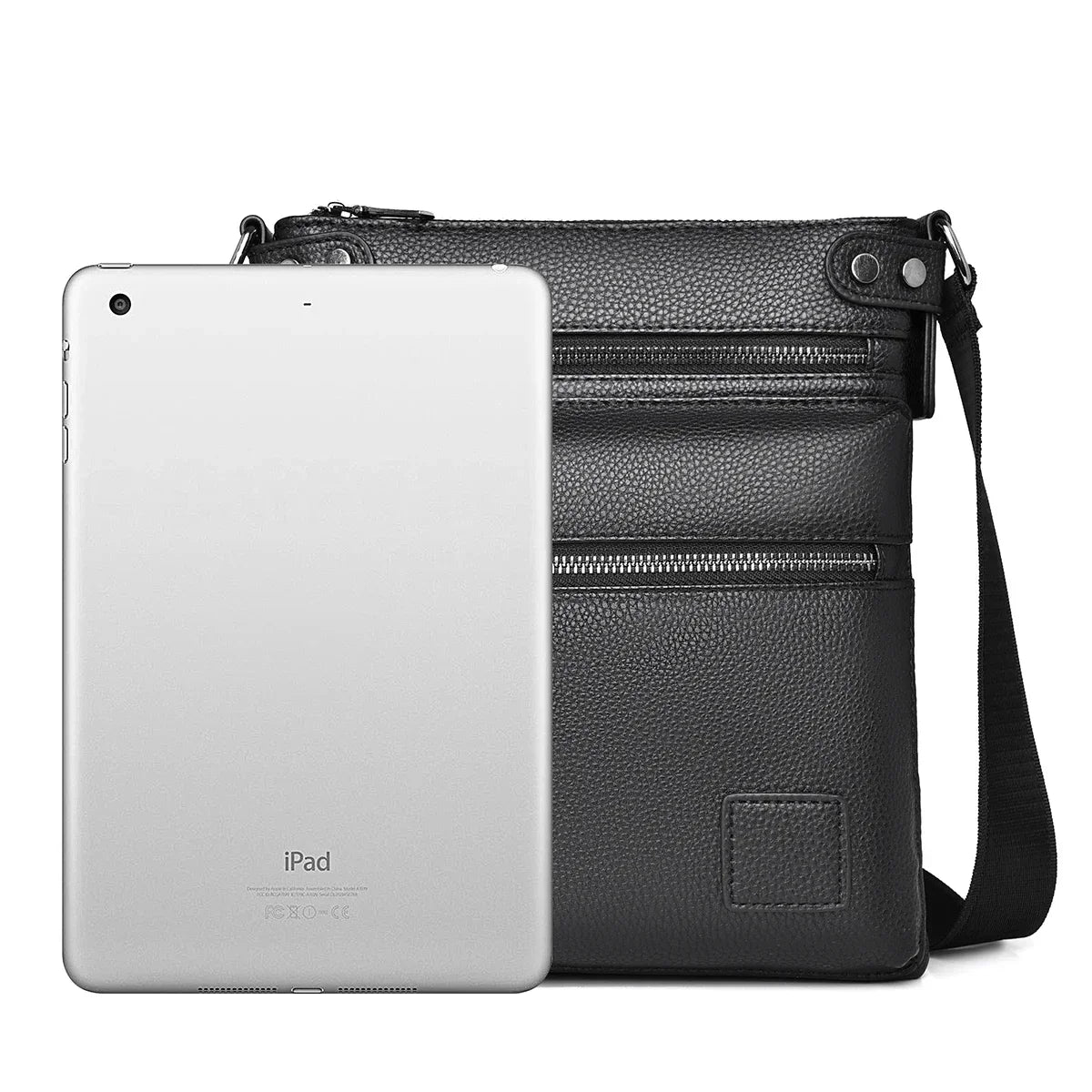Free shipping New Men's handbag Shoulder Bag husband Fashion Double Layered Crossbody Bag Luxury Designer Messenger Bag