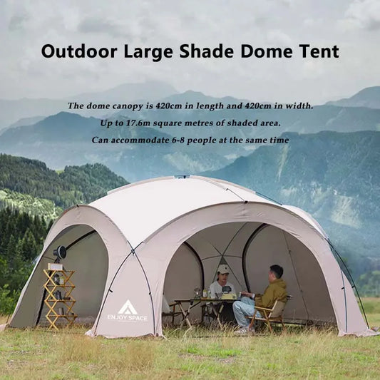 New 5-8 People Round Dome Tent Large Outdoor Luxury Camping Tent Family Travel Picnic Park Shade Fishing Tent