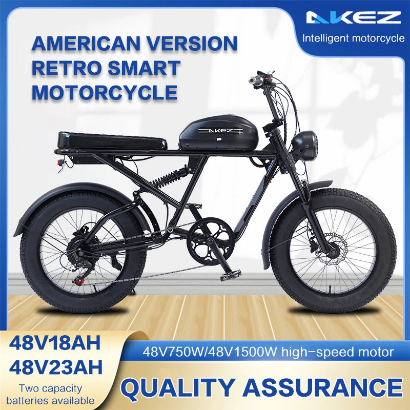 20 Inch 750W/1500W 18/23AH Electric Bike 45km/h E-bike Variable Speed Snow Assisted Electric Bicycle