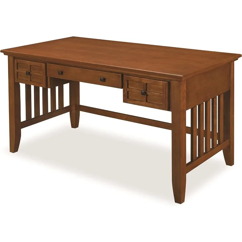 Arts & Crafts Cottage Oak Executive Desk by