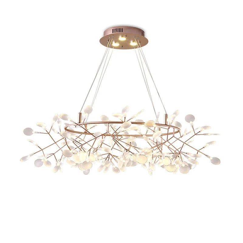 Modern LED Firefly Chandelier Industrial Light Fixture Celing Chandelier for Living Room Dinning Room Hotel Decor Hang Lamp