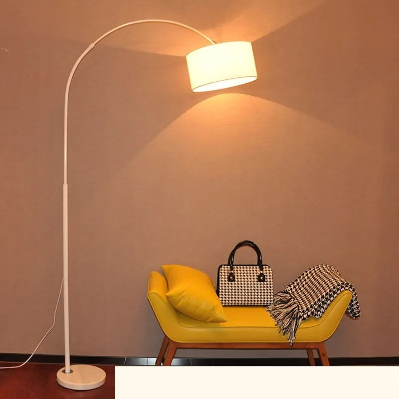 New Remote Control Height adjustable LED Floor Lamp For Living Room Bedroom Study House Decoration Marble Base Standing Light