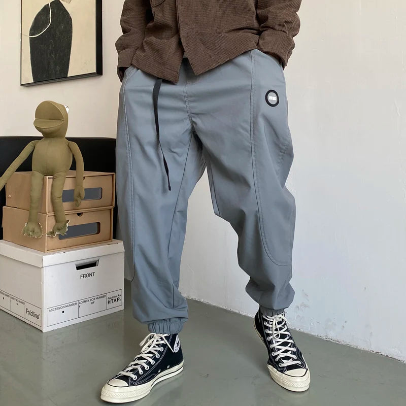 Plus Size Japanese Streetwear Casual Cargo Pants Men Clothing Harajuku Loose Joggers Fashion Trendy Oversize Trousers Male