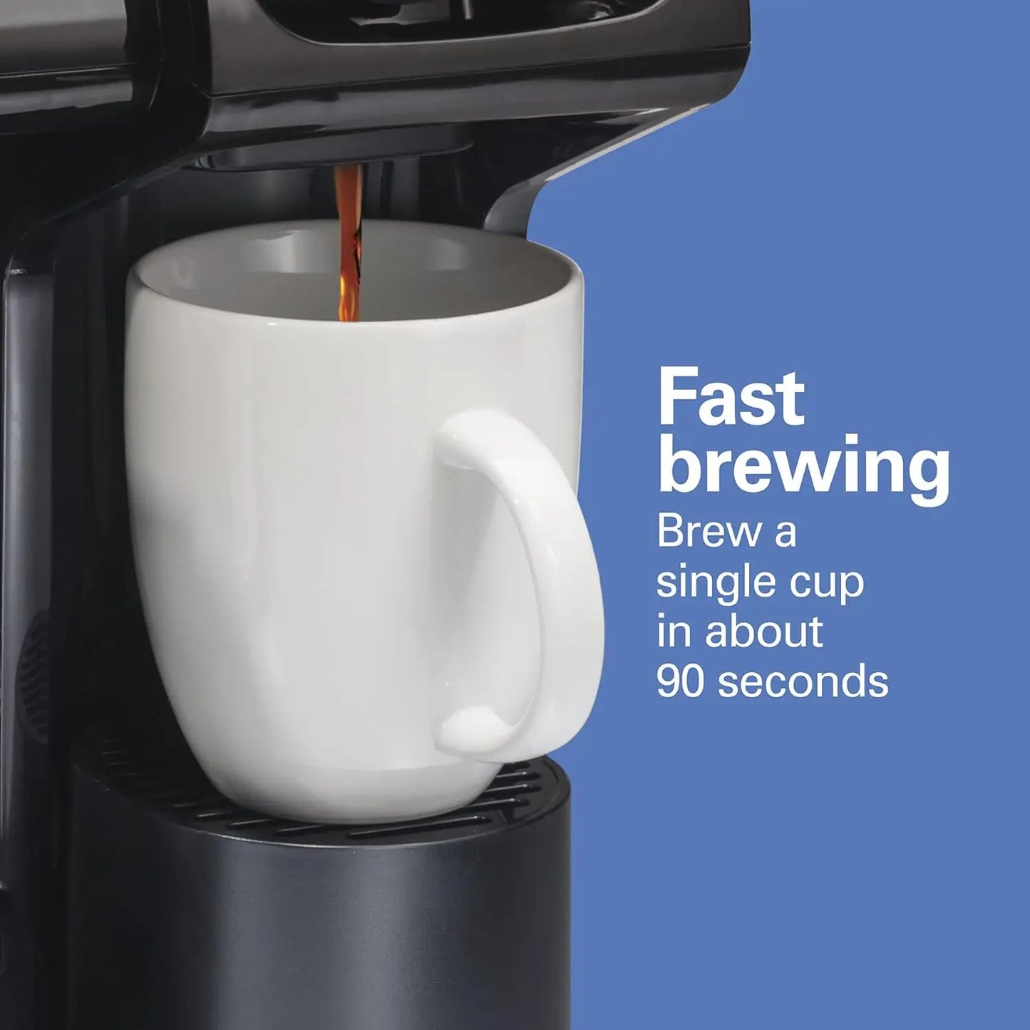 FlexBrew 3-person 2-way coffee maker, compatible with K-cup pods or ground, combination, single cup, quick brew